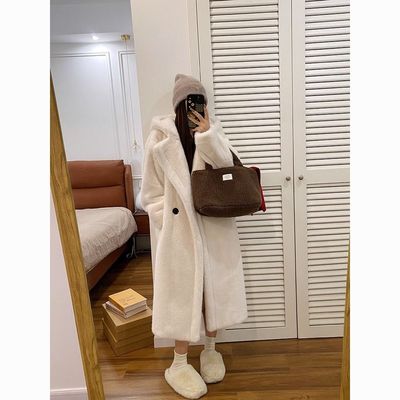 女冬皮毛一体大衣加厚皮