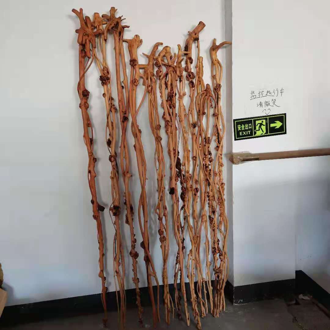 木制梨疙瘩 手把件黑果木禅杖手杖 把玩棍随行根雕山茶木景区庙会