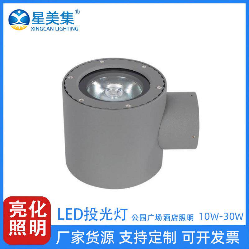 10W20W30WLed投光灯草坪花园庭院圆形投光景观广场别墅园林墙壁灯