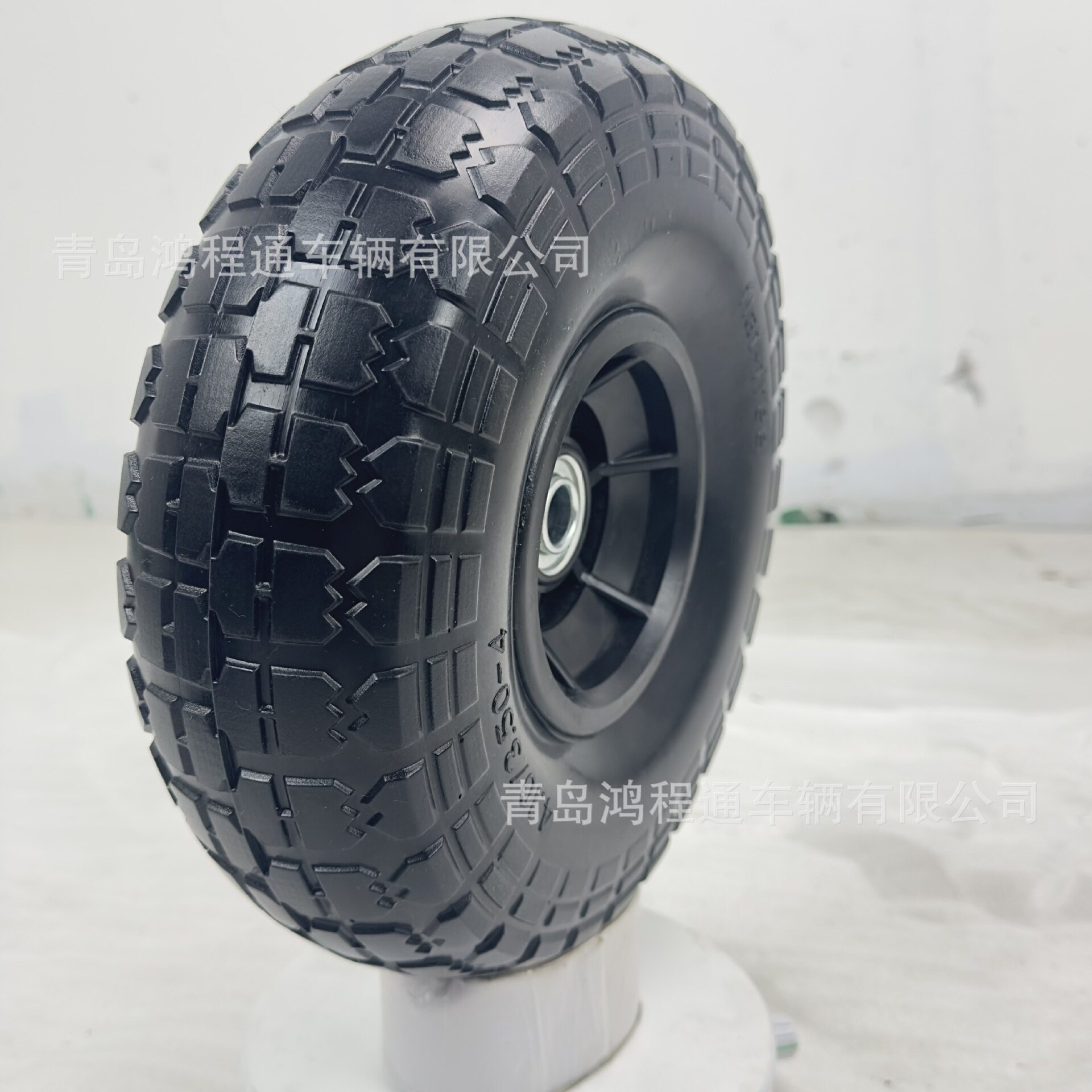10英寸塑料轮毂4.10/3.50-4寸PU发泡轮10寸工具车替换轮