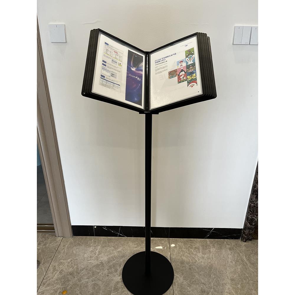 广告立牌落地式展示架宣传架子资料架a4展示牌翻页展示架活页菜谱