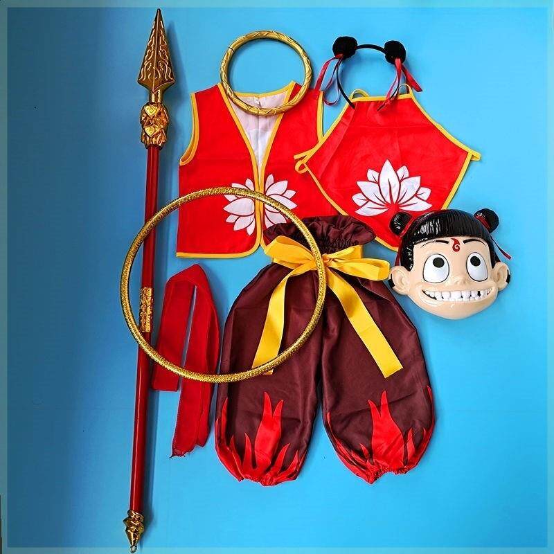 儿童哪吒演出服装西游记大战红孩儿哪吒闹海衣服幼儿园舞蹈表演服