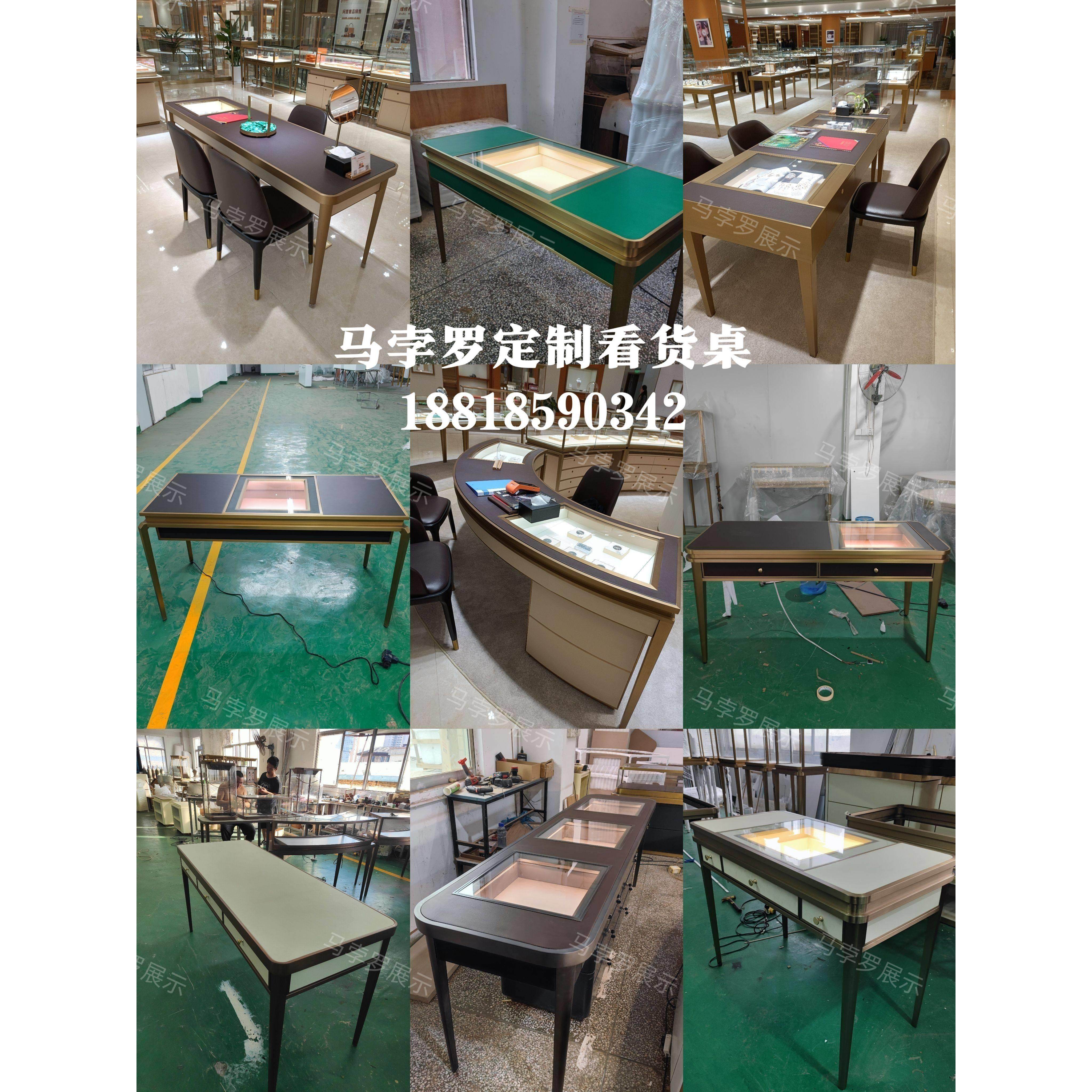 不锈钢珠宝展示柜高端奢侈品展柜商用展示柜珠宝首饰翡翠展柜工厂