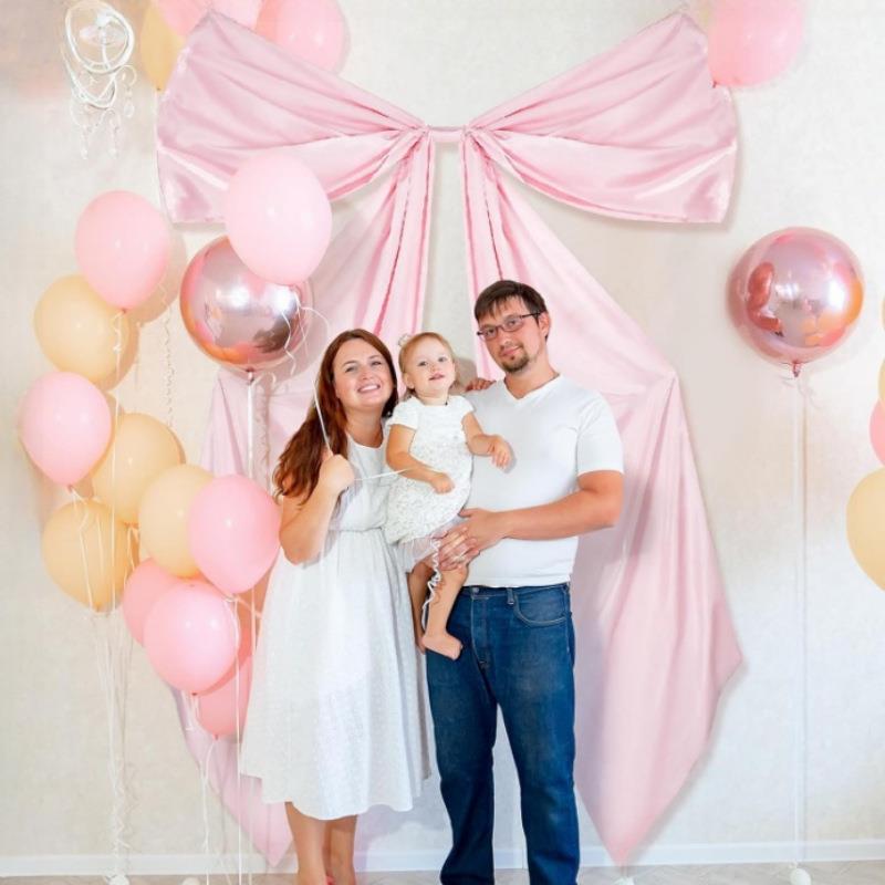 亚马逊结婚装饰超大粉色蝴蝶结婚房布置吊饰客厅装扮婚礼晨袍背景