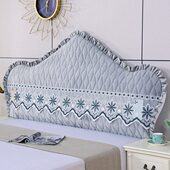 异形通用棉软包床防尘靠背全包半圆弧形靠背保护套欧式 床头套罩夹