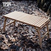 实木餐野便捷式 露台露营家用TN自驾游烧烤桌R蛋卷桌户外公园折叠