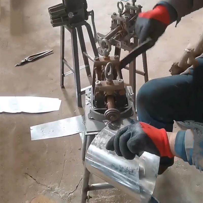 铁皮压边机手摇压筋机 手动卷圆机 压边机管道保温设备铝皮起线机