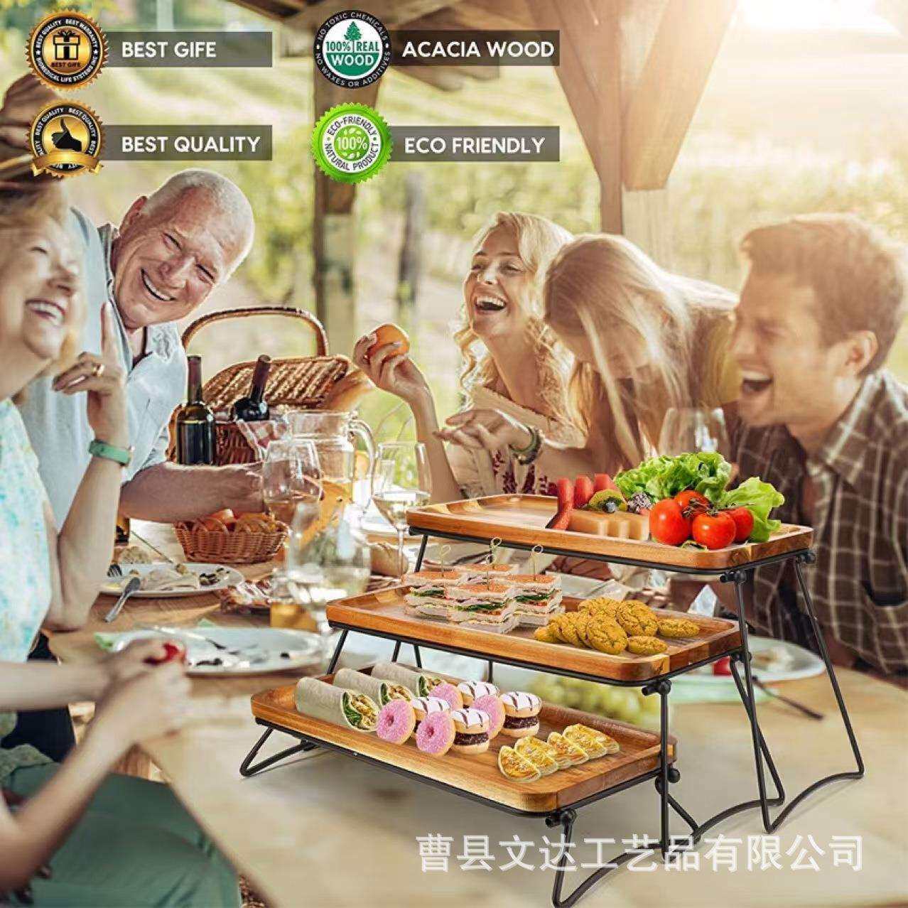 木质置物架托盘桌面实木阶梯式收纳架铁木艺收纳盘托盘厂家直供