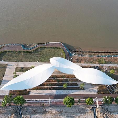 设计安装户外商业广场景观PVDF膜结构钢结构ETFE张拉膜遮阳棚雨蓬