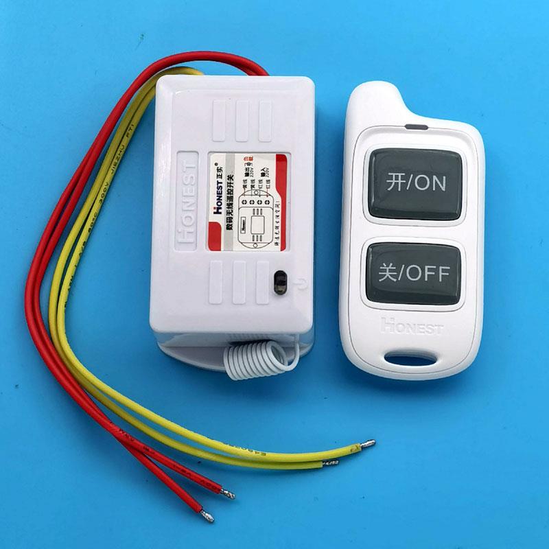 220v500w正实无线 线遥控开 关远距离穿墙led电灯水泵家用电器带