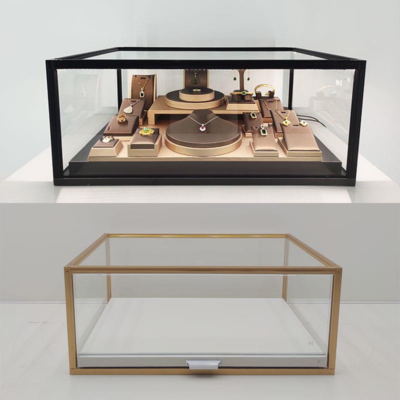 珠宝古董收藏玻璃展示柜小型桌面台面柜台手表眼镜首饰展柜防尘
