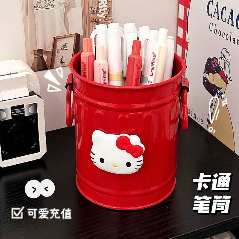 可爱日系创意笔筒少女心个性摆件学生桌面办公室高颜值文具收纳盒