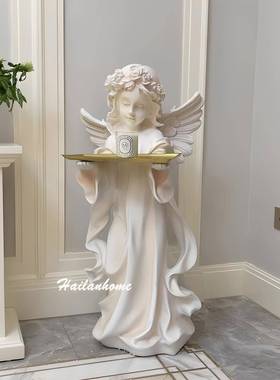 爱丽丝天使覆古托 托盘欧式家居装饰品创意法式软装客厅大型落地