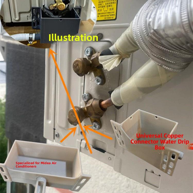 空调室内机接水盘空调外机铜管接头滴水漏水万能通用接水盒接水盘