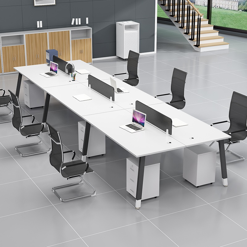 办公桌椅现代四六人位屏风电脑职员桌办公室员工办公桌