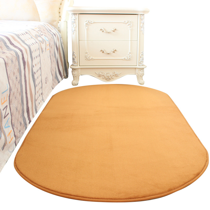 可爱椭圆形卧室床边地毯床前毯短毛家用客厅茶几地毯地垫房间定制