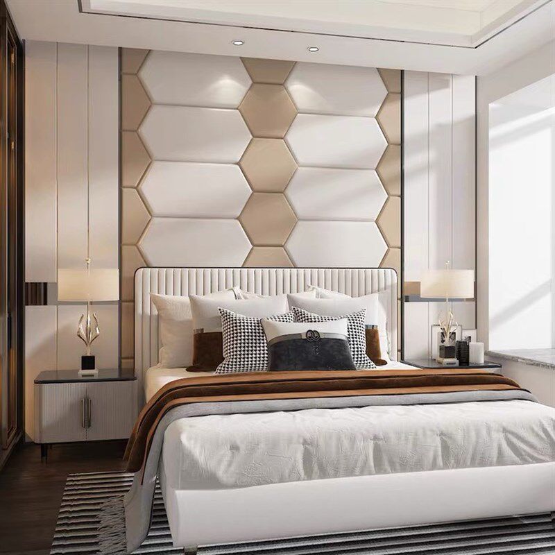 卧室床头软包背景墙沙发电视背景墙欧式现代简软包硬包背景墙