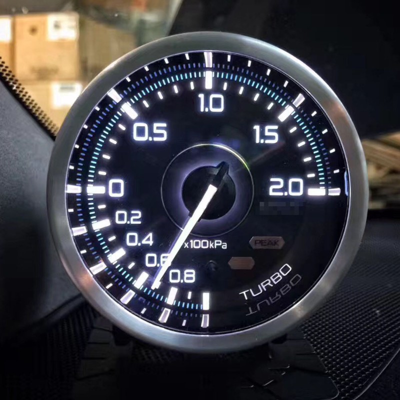 汽车改装赛车仪表电压水温转速油温油压涡轮压力真空7彩背灯可调