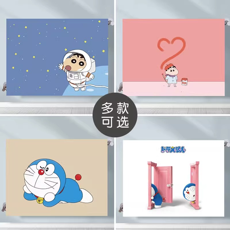 卡通暖气片装饰罩家用新款遮挡暖气布艺印花加厚定制暖气防尘罩