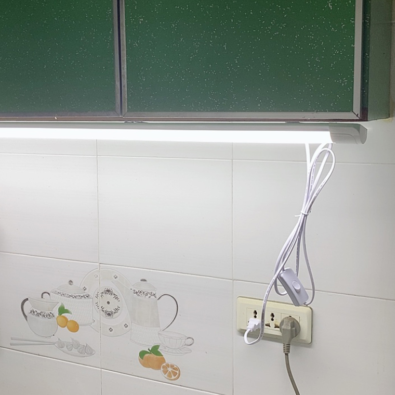 led灯条日光灯管直插式插座宿舍墙壁长条房间卧室客厅免安装打孔