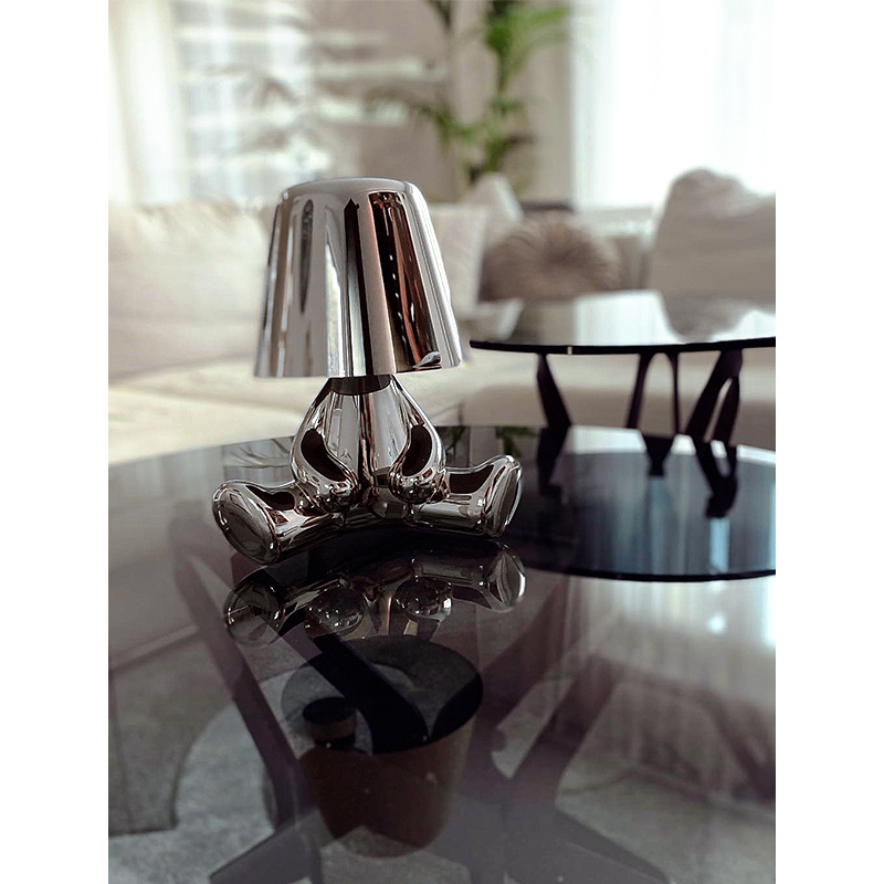 Keijo 小银人台灯卧室床头摆件客厅装饰氛围小夜灯高级感