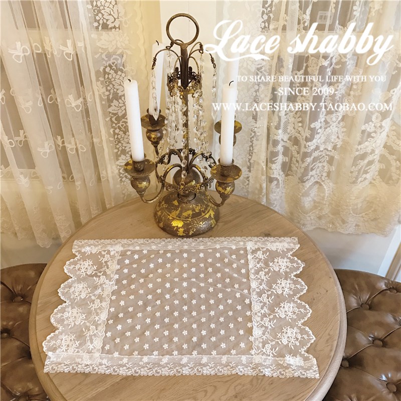 LCEH新款复古欧式绣花蕾丝桌旗盖巾桌布蕾丝垫