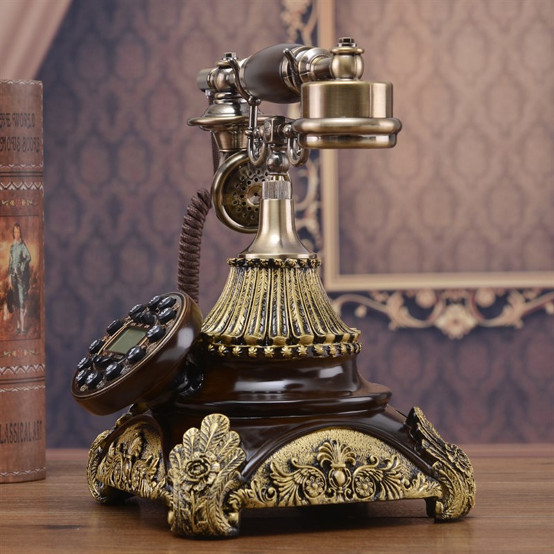 新款大客厅高档座机浮雕工艺电话机欧式仿古电话机复古创意电话