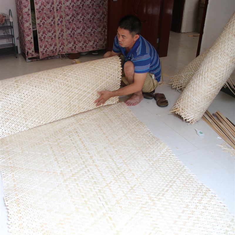 装修竹席竹编炕席农家乐吊顶墙纸天花板壁纸墙贴装饰复古怀旧草编