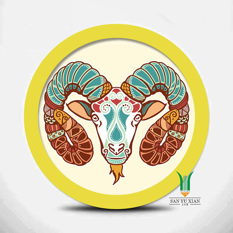 圆形卡纸相框儿童素描水粉画裱美术作品创意圆心照片画框装裱