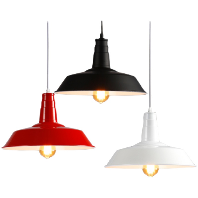 loft复古工业风铁艺吊灯创意饭店餐厅咖啡厅酒吧单头锅盖灯罩吊灯