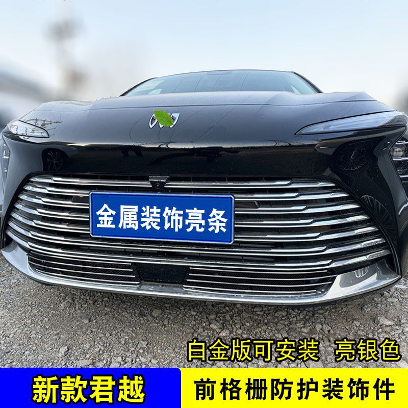 款别君越白金中网外观改装饰条前脸防虫网亮条