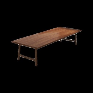 实木会议桌长桌现代图书馆大桌子工作台长条培训桌椅