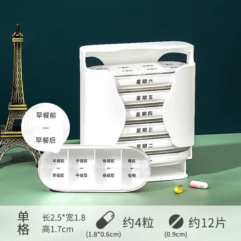 天大容量药盒早午晚提醒饭前饭后药片分装便携餐前餐后分药盒子,收纳整理,药盒,淘宝优惠券,粉丝福利购,淘宝优惠卷