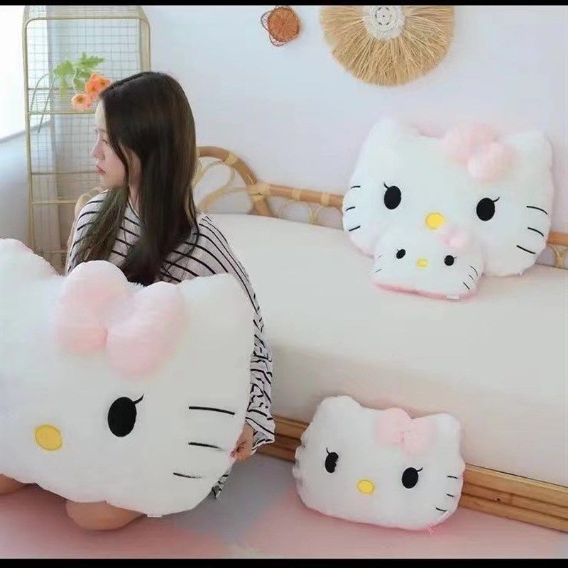 毛绒猫靠枕床头靠垫宿舍大靠背垫汽车抱枕爱女生沙发座椅护腰,居家布艺,床头靠垫,淘宝优惠券,粉丝福利购,淘宝优惠卷