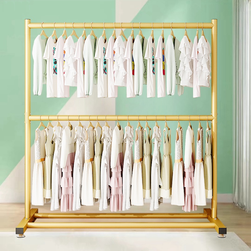 层晾衣架落地折叠室内晒衣架阳台卧室挂衣架子家用衣帽架