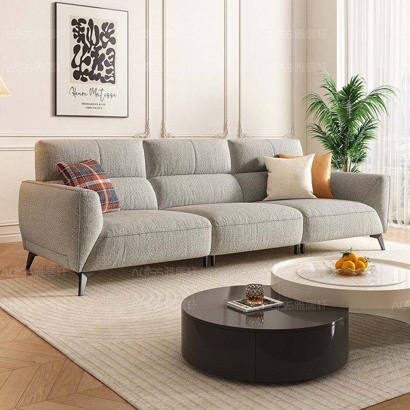 雅居轩新款棉麻布艺沙发现代意式大小户型客厅高靠背直排家具,住宅家具,布艺沙发,淘宝优惠券,粉丝福利购,淘宝优惠卷