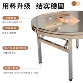 加厚转盘圆桌火锅电磁炉一体餐桌吃饭桌子