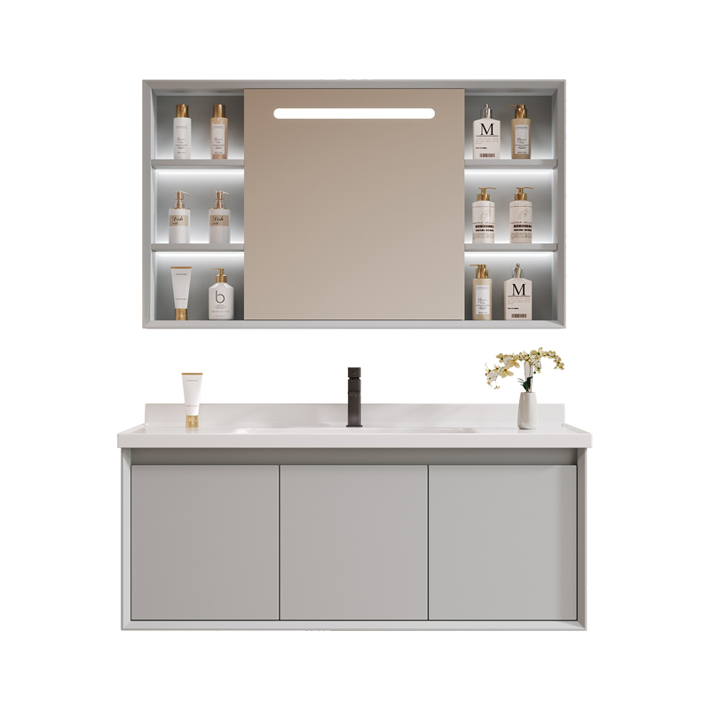 橡木烤漆浴室柜镜柜化妆室挂墙陶瓷一体盆洗漱台洗脸洗手盆柜组合