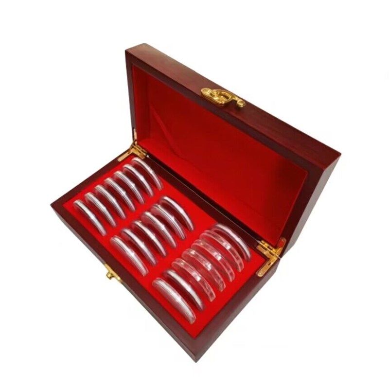 2枚装袁大头收藏盒大头银元盒银币古钱币铜元盒礼品盒多功能币盒