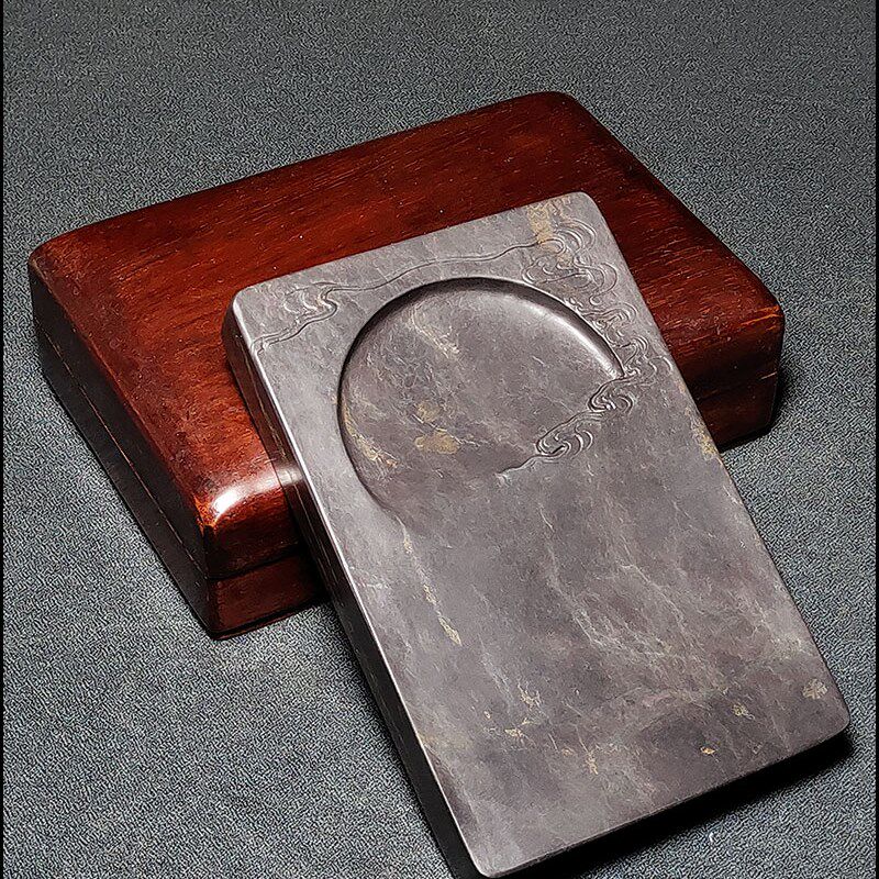 全壹云海月明肇庆端砚砚台宋坑带盖磨墨书法专用砚台非歙 砚