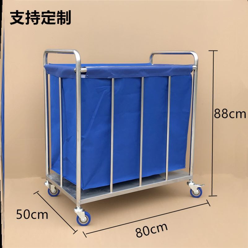 不锈钢推车护理车三层护理车豪华污物车医院晨护车垃圾车被服车