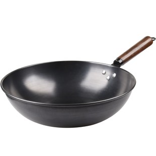 熟铁炒锅家用轻便粘锅炒锅家用电磁炉铁锅炒锅已锅