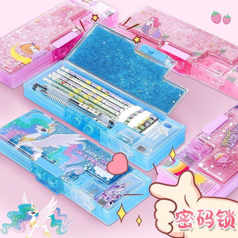 姑娘流沙文具盒女孩款笔盒儿童铅笔盒小学生幼儿园女童新款一年级,文具电教/文化用品/商务用品,文具盒,淘宝优惠券,粉丝福利购,淘宝优惠卷