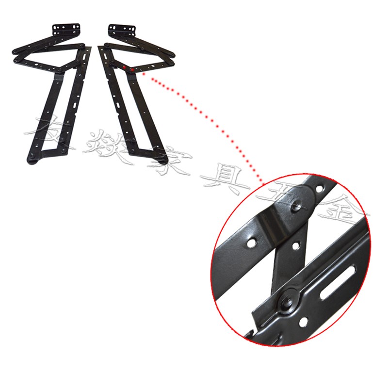 躺椅功能架沙发椅悠闲椅铁架沙发伸缩铰链脚踏板支架五金C02