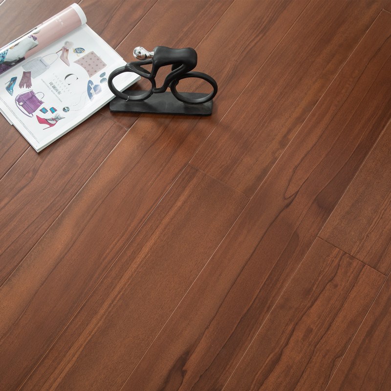 雅庭尚品南洋胡桃木实木地板地暖锁扣免龙骨安装钢琴烤漆工厂
