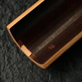 精品真宗广西老煤竹臂搁竹雕文房器茶道茶具大茶则茶荷