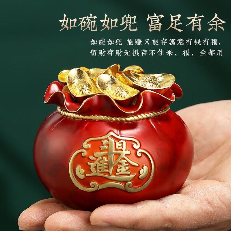 黄铜聚宝盆招财聚财彩铜存钱罐福袋钱袋店铺公司业送礼领导,家居饰品,国学摆件,淘宝优惠券,粉丝福利购,淘宝优惠卷
