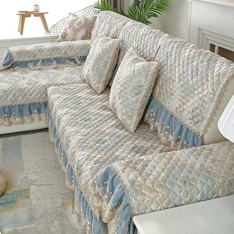 沙发垫四季通用防滑高档蕾丝坐垫盖布贵妃全包欧式沙发罩靠背巾