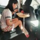 车载小桌板桌子后车内吃饭桌汽车上后座学习车用电脑餐桌板
