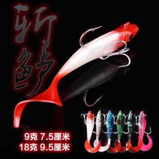 。路亚软饵卷尾包铅软鱼夜光假饵远投海淡水钓鲈鱼翘嘴专杀侍魂